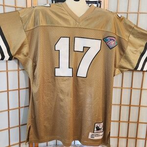 Gold Football Jersey with Number 17
